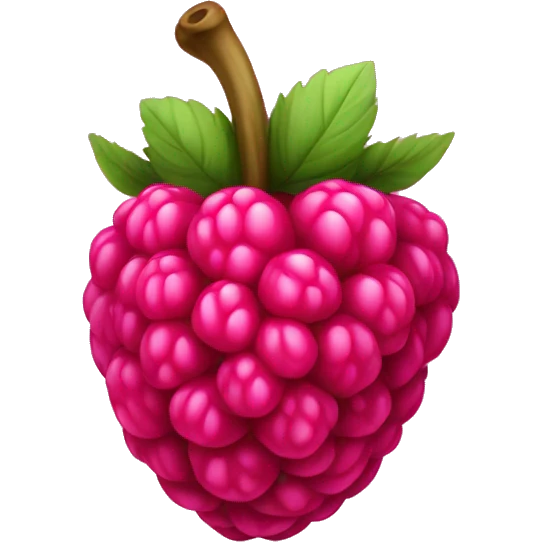 A single pink raspberry emoji