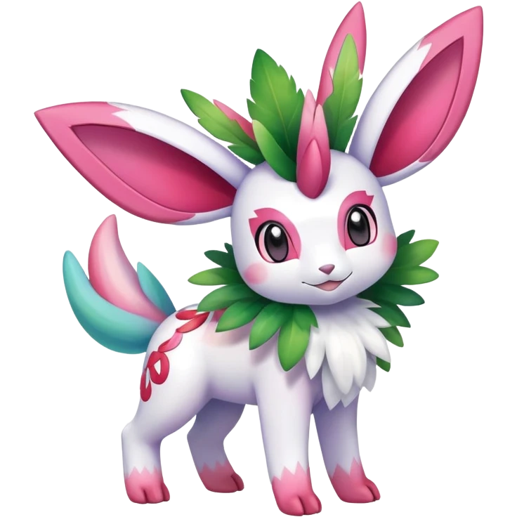 Shiny Exotic Sylveon-Shaymin-Meganium-Hybrid-Creature emoji