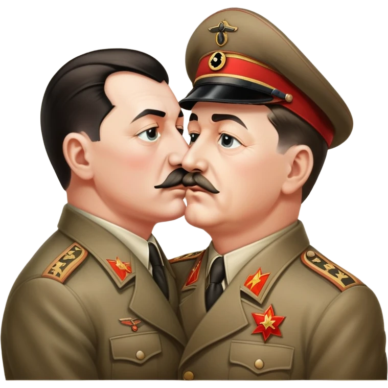 Hitler kiss with stalin emoji