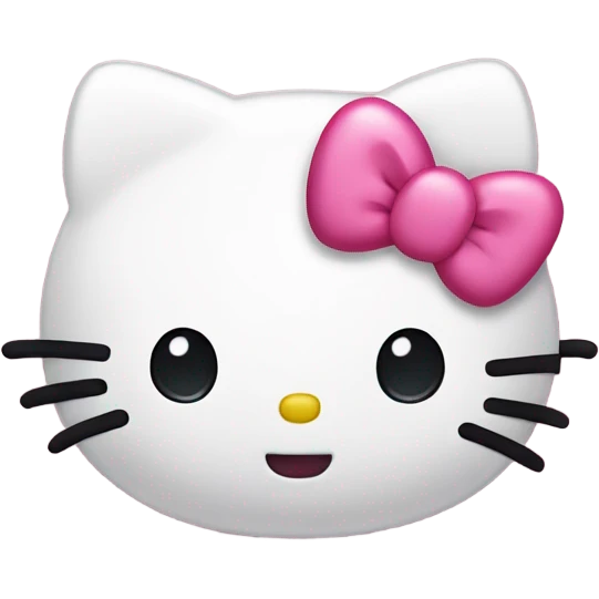 Cute pink heart hello kitty emoji