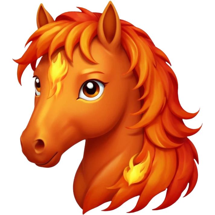 Worried fire horse emoji  emoji