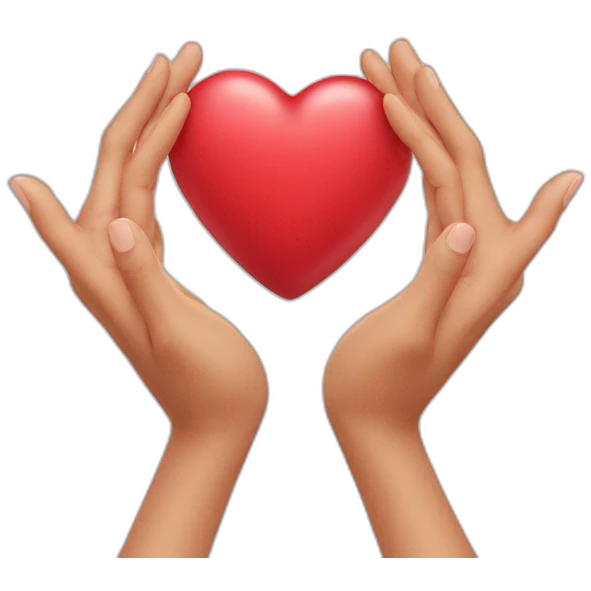 Heart with hands emoji