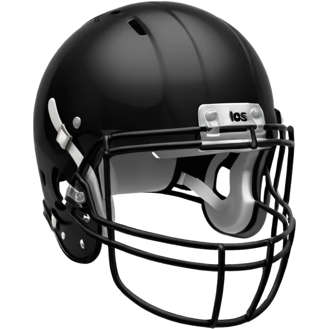 College football player helmet in black color emoji