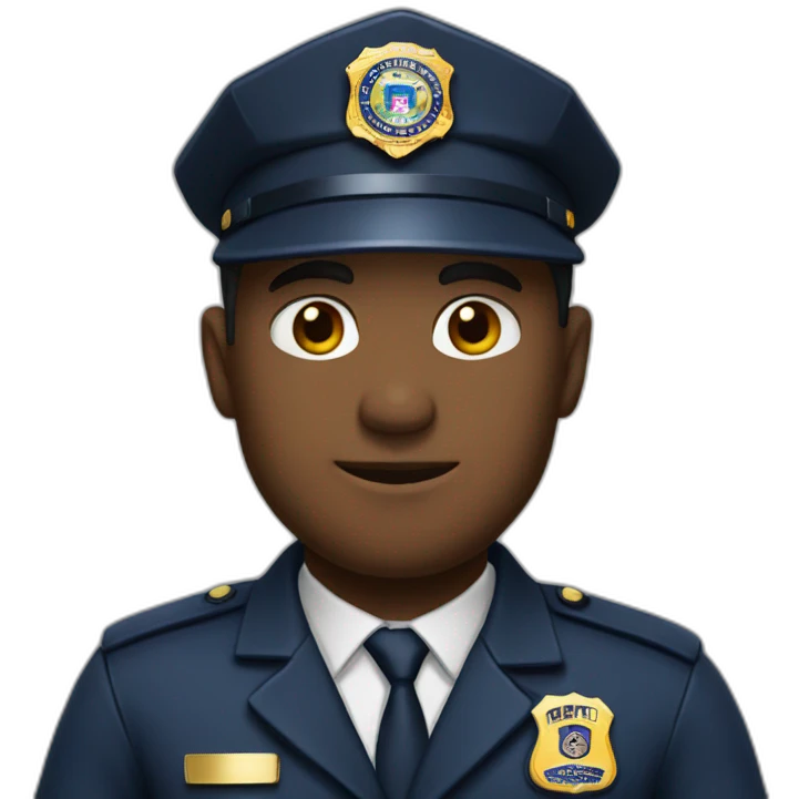 man in FBI uniform and FBI cap emoji