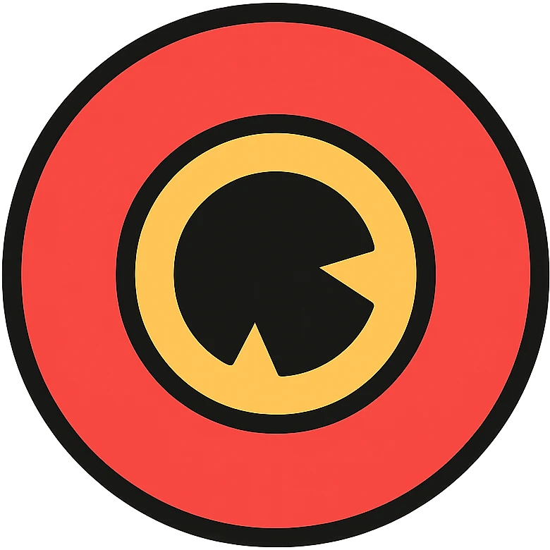 red round eyeball with black sharp pupils icon emoji