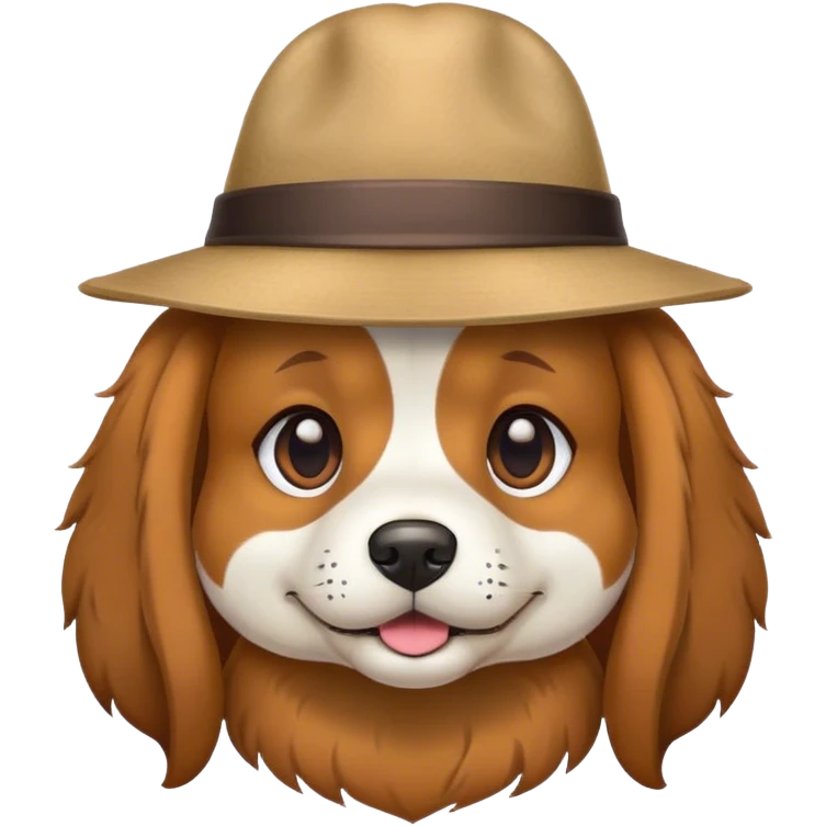 Dog wearing a hat emoji