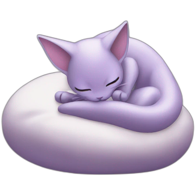 Mewtwo sleeping emoji