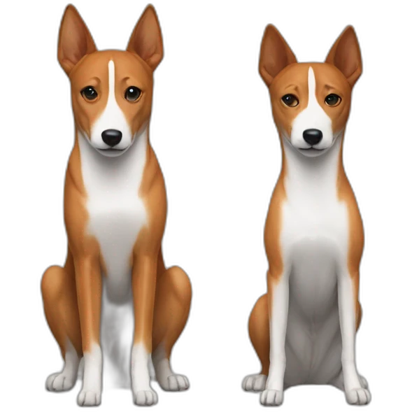Basenji and a women emoji