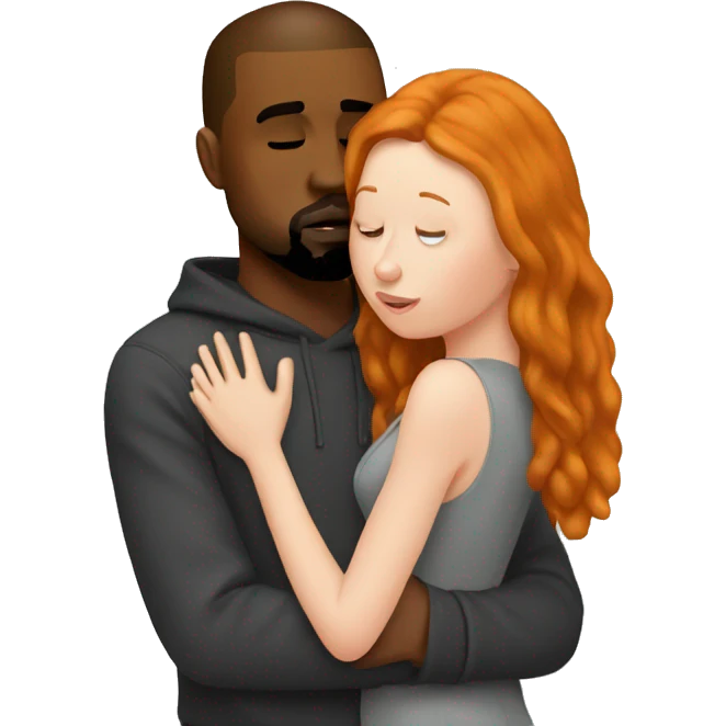 ginger girl kissing kanye west  emoji