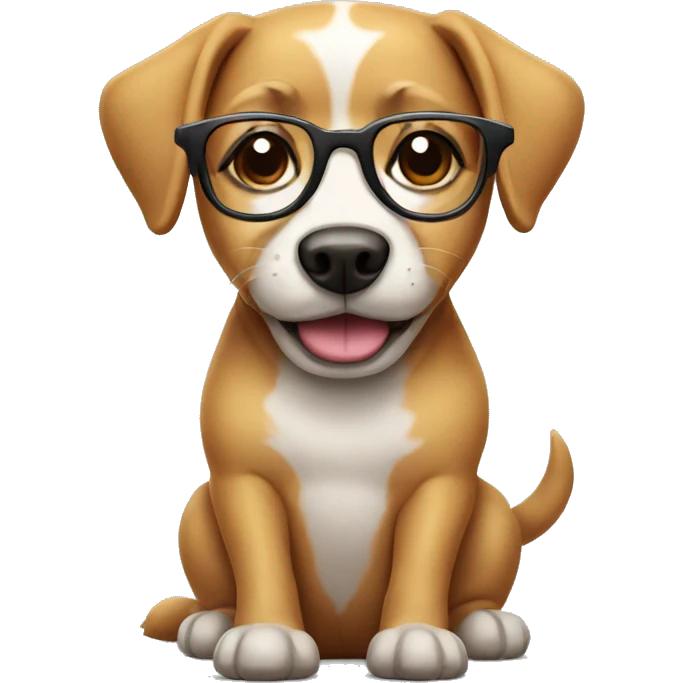 Dog with glasses emoji