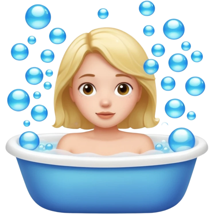 bathtub with a girl relaxing in it emoji
