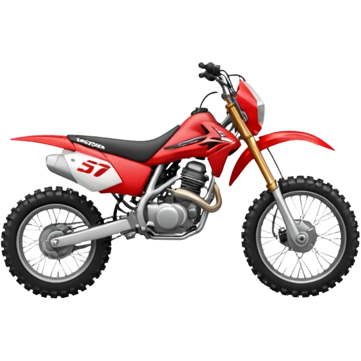 Red Honda dirt bike emoji