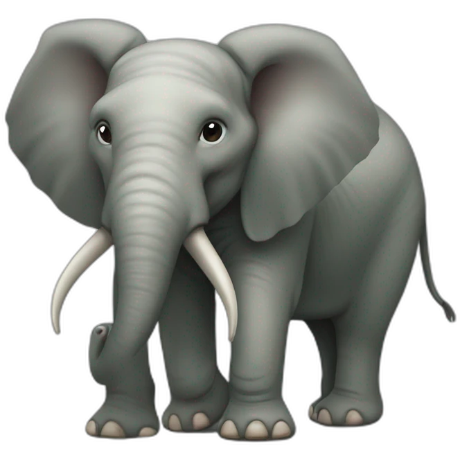 Éléphant sur une fourmi emoji