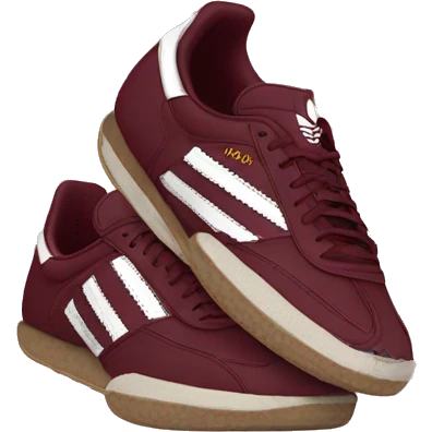maroon adidas sambas emoji