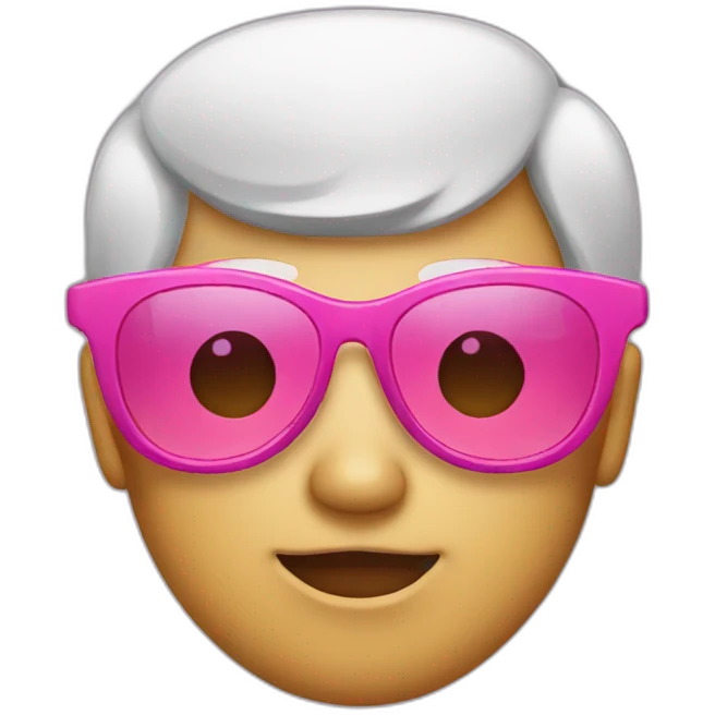 Pink sunglasses emoji