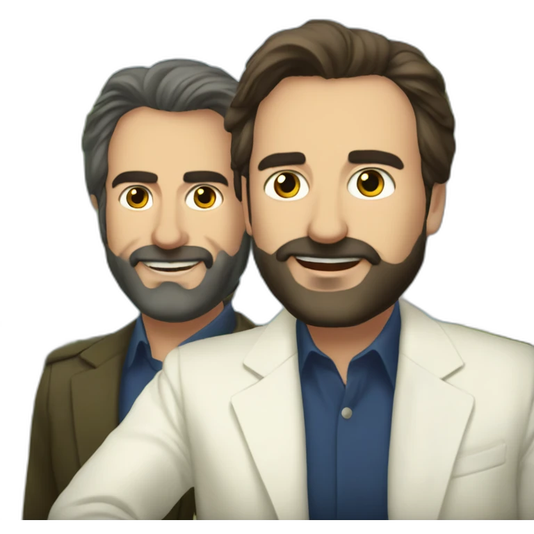 Alberto feijoo y Santiago Abascal enamorados emoji