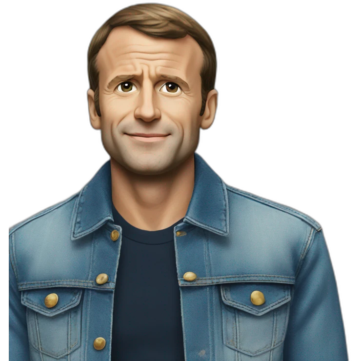 Emmanuel Macron jean jacket emoji