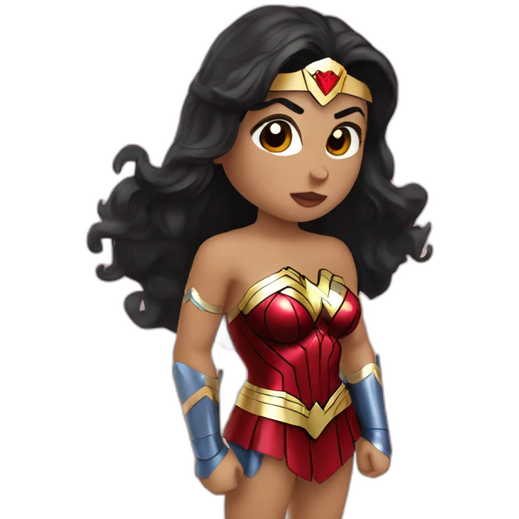 Wonderwoman enviando beso emoji