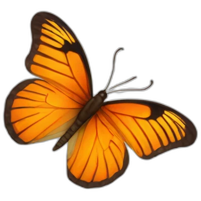 Orange butterfly emoji