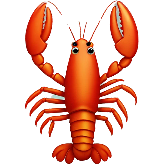 Lobster with hearts around it  emoji