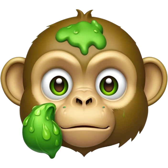 An monkey throws up ( vomits) emoji