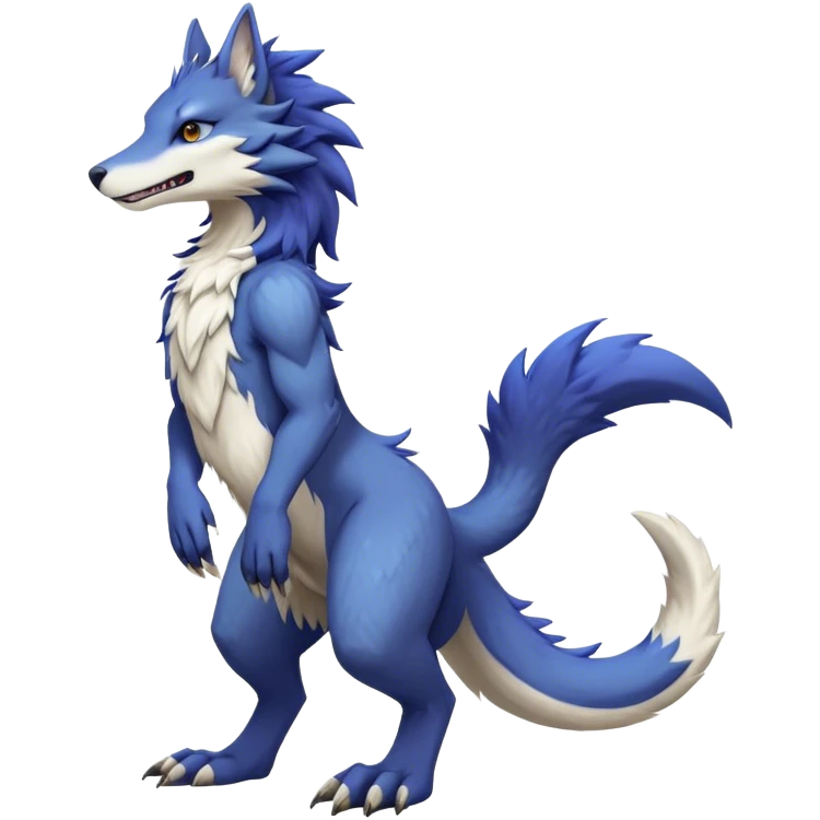 Sergal, LiLaiRa, Furry, Anthro, Full Body, Tufted tail emoji
