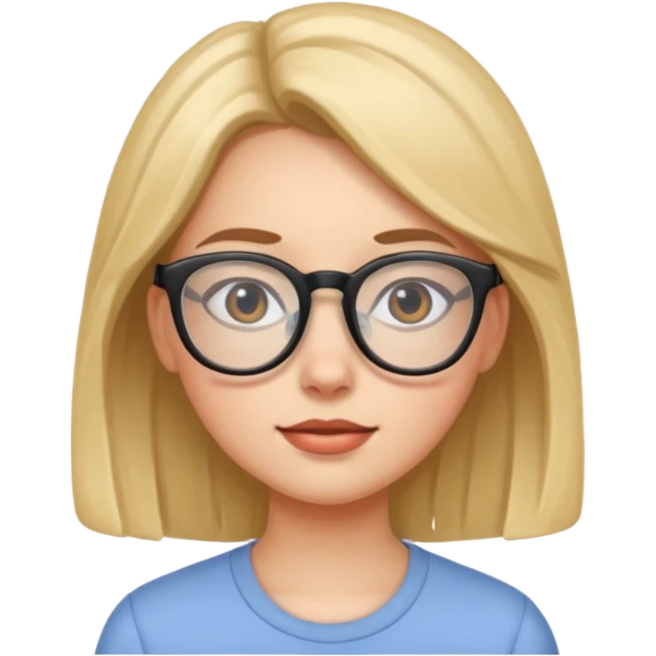 big spects with girl emoji