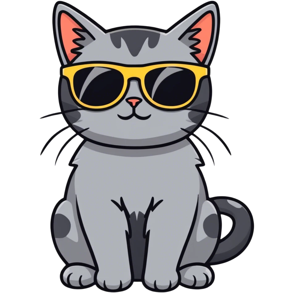 Cat with sunglasses emoji