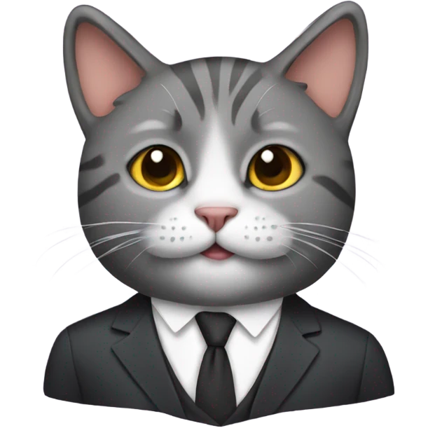 cat wearing a suit  emoji