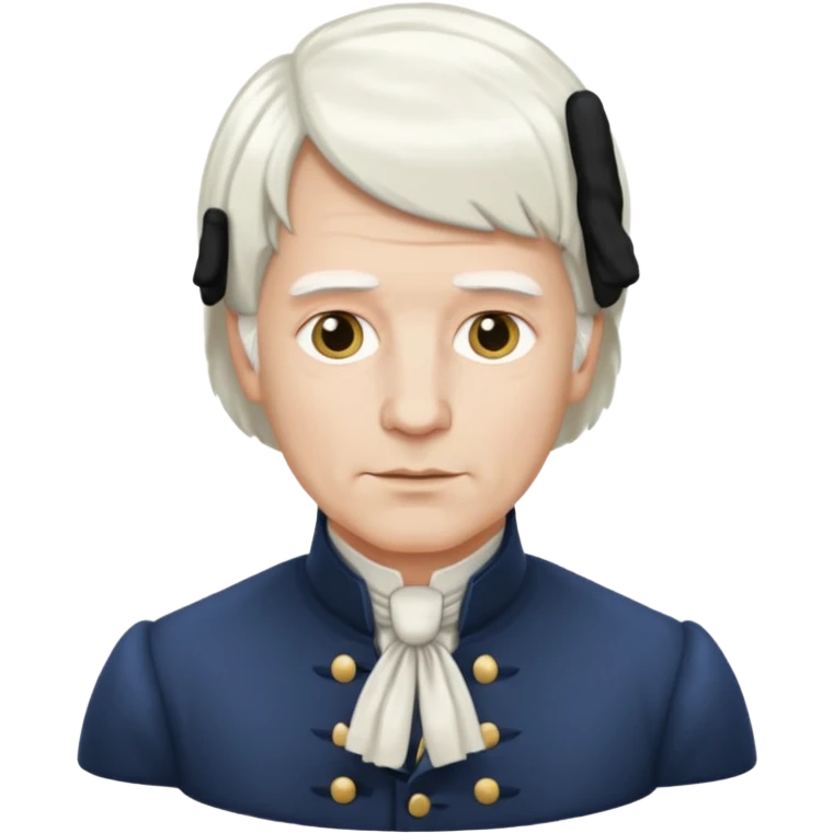 Founding father with a white wig emoji