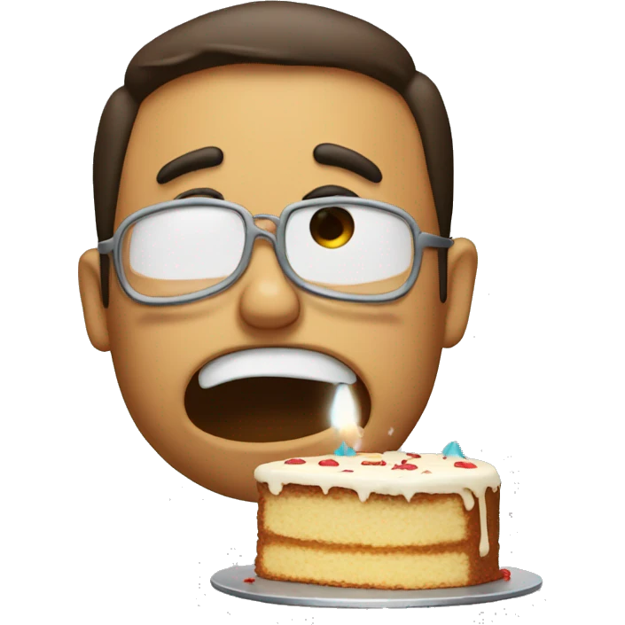 sad cake crying emoji