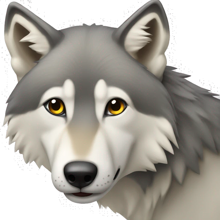 Loup qui mange emoji