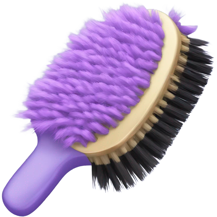 light purple hair brush emoji