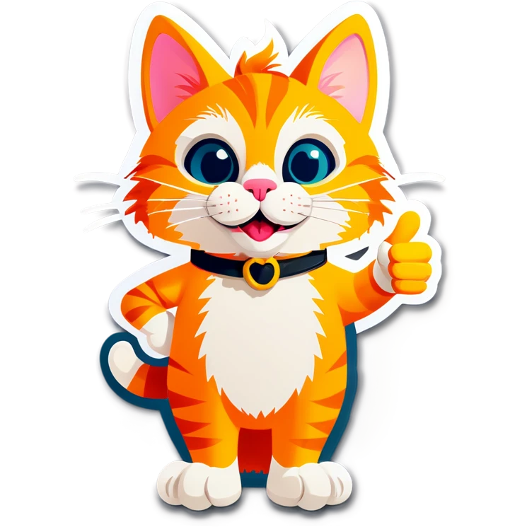 Cat thumbs up emoji