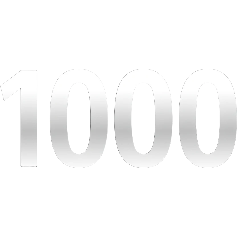 1000 in the style of the iOS 100 emoji emoji