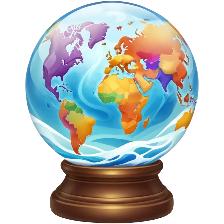 Epic divine marbles inside globe aesthetic-scenery- emoji