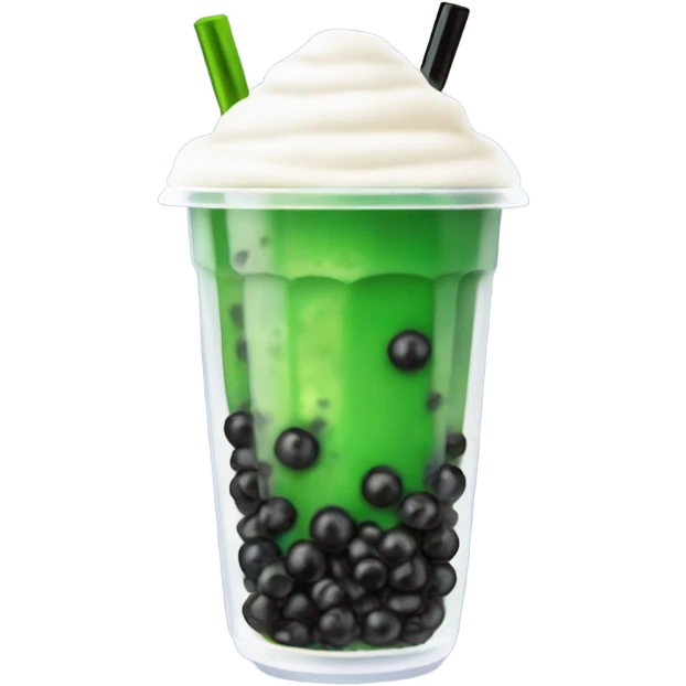 Green bubble tea emoji