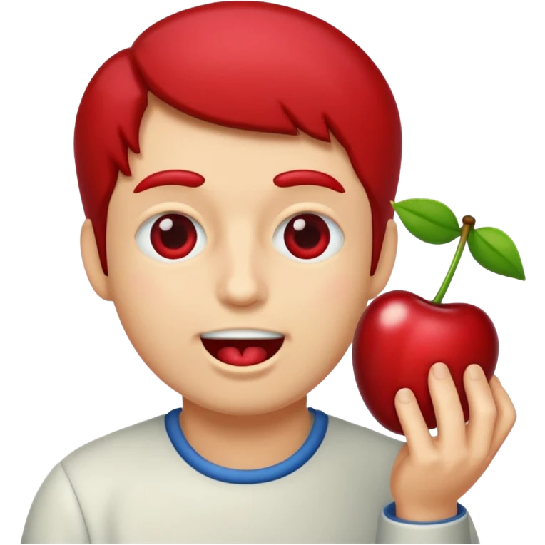 cherry eating man emoji