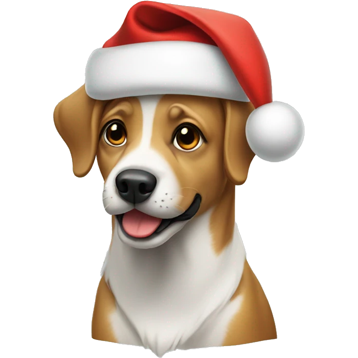 dog with santa hat emoji