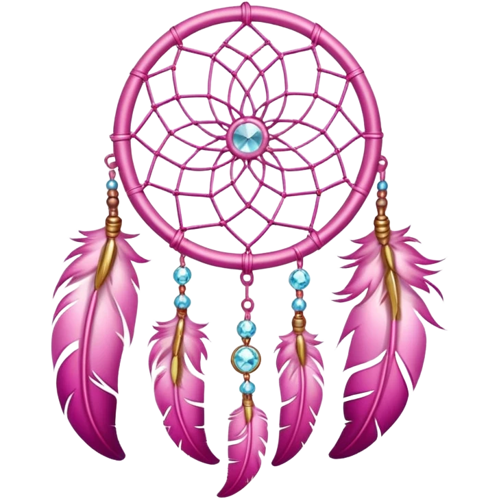 pink dreamcatcher with diamonds emoji