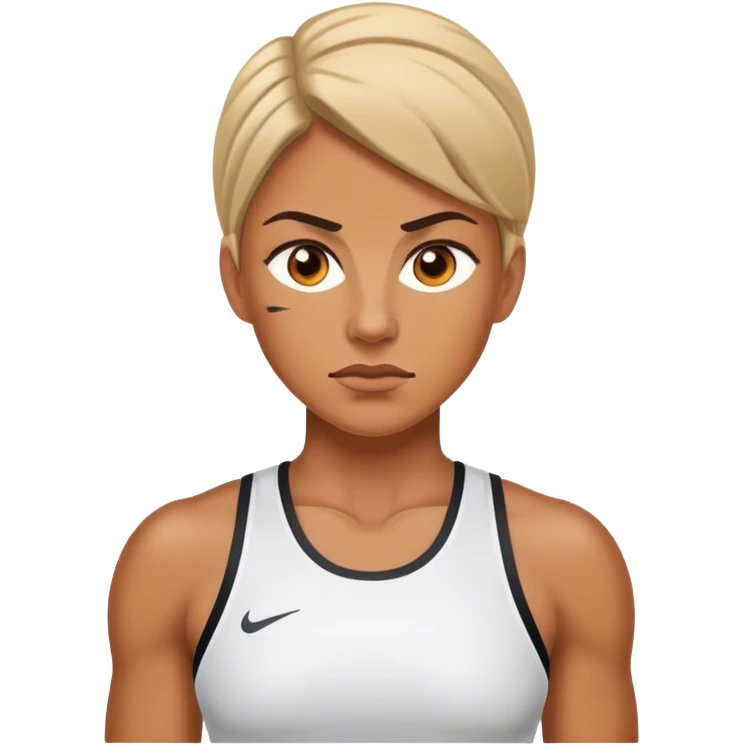 tough looking female sport coach emoji
