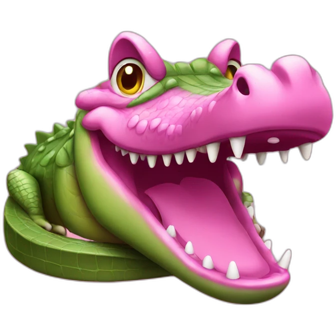 crocodile pink emoji
