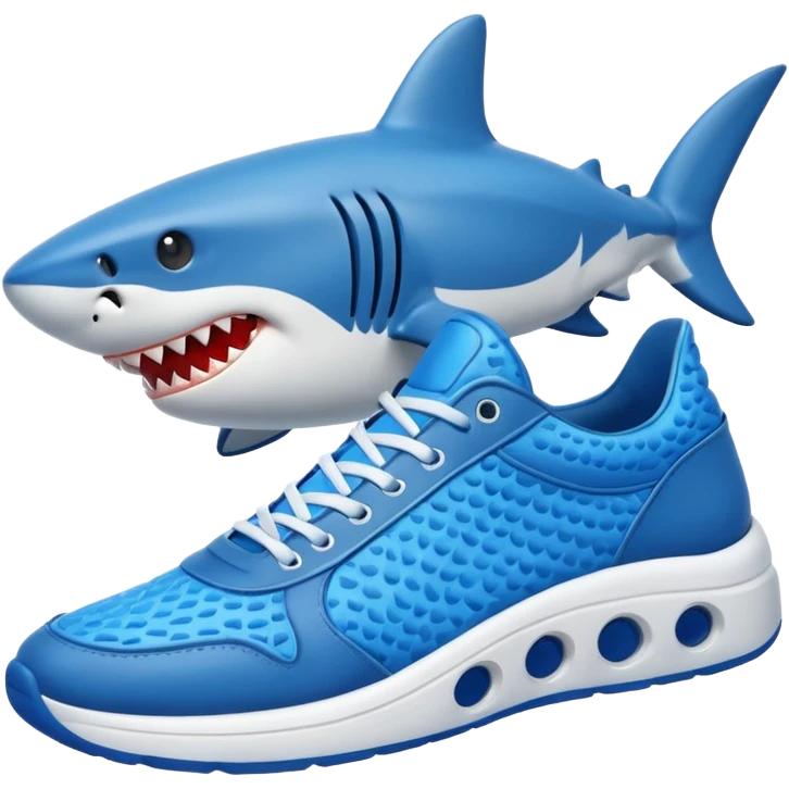 Shark sneakers, Blue emoji