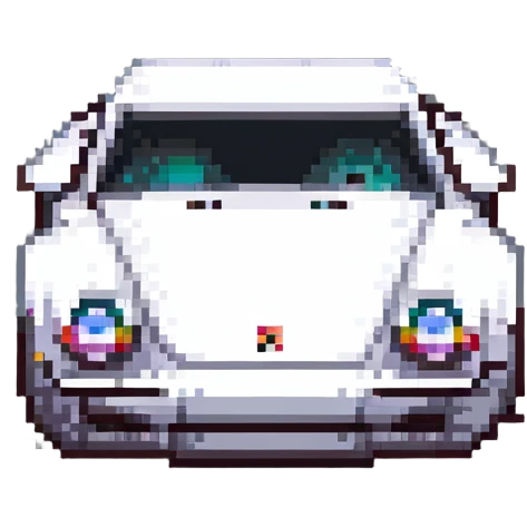 blocky Minecraft Porsche car emoji
