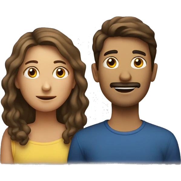 Two adults talking, one is french and the other is spanish emoji