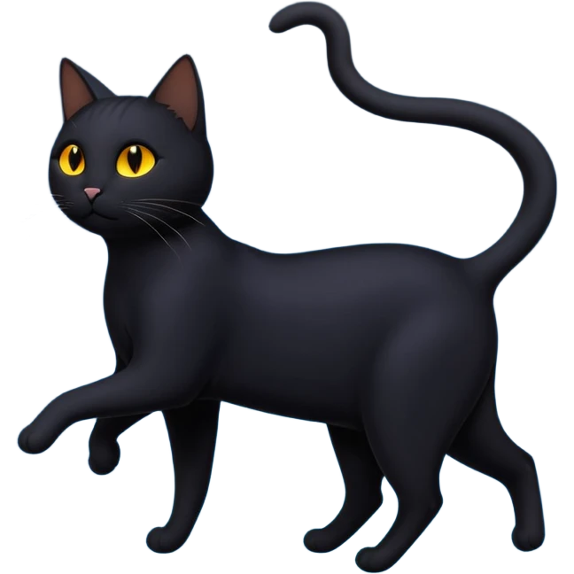 Cat fly on night emoji