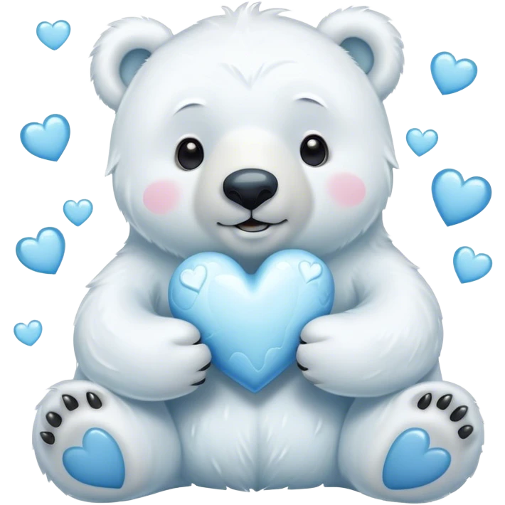 Polar bear  hearts emoji