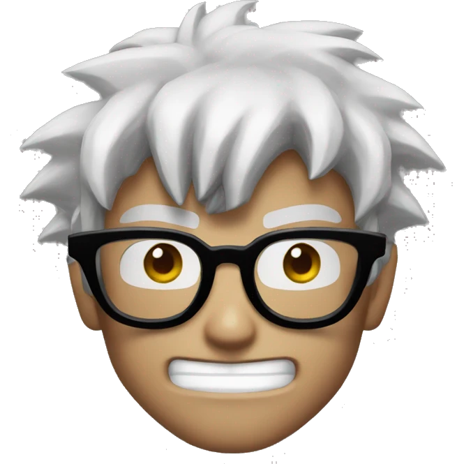 create a goku black face only emoji with black lens glasses emoji