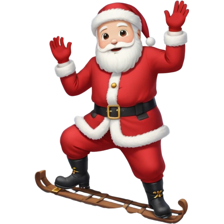 Santa sliding emoji