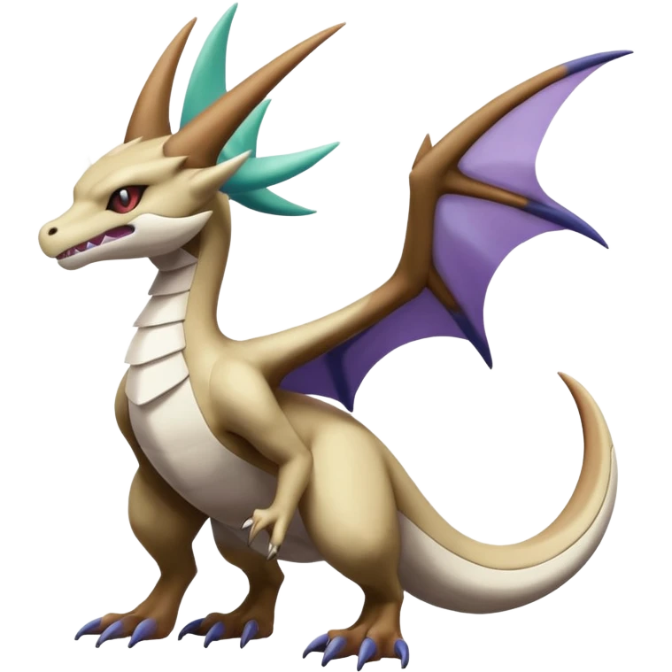 Shiny Noivern-Marowak-Lugia-Fakémon-hybrid-creature (full body)  emoji